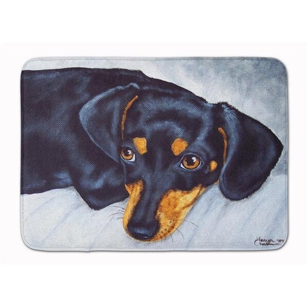 Carolines Treasures Carolines Treasures AMB1079RUG Black & Tan Doxie Dachshund Machine Washable Memory Foam Mat AMB1079RUG - main